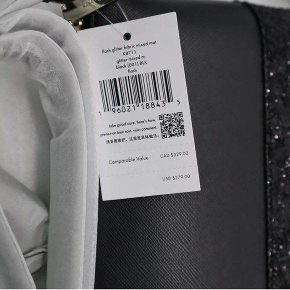 Kate Spade NWT Flash Glitter Crossbody Black. - Picture 4 of 7